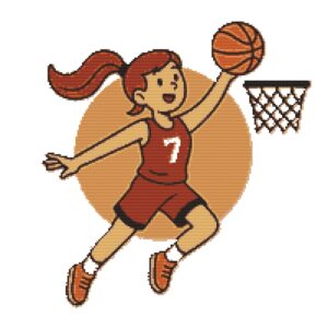 Basketball game - Cross stitch pattern