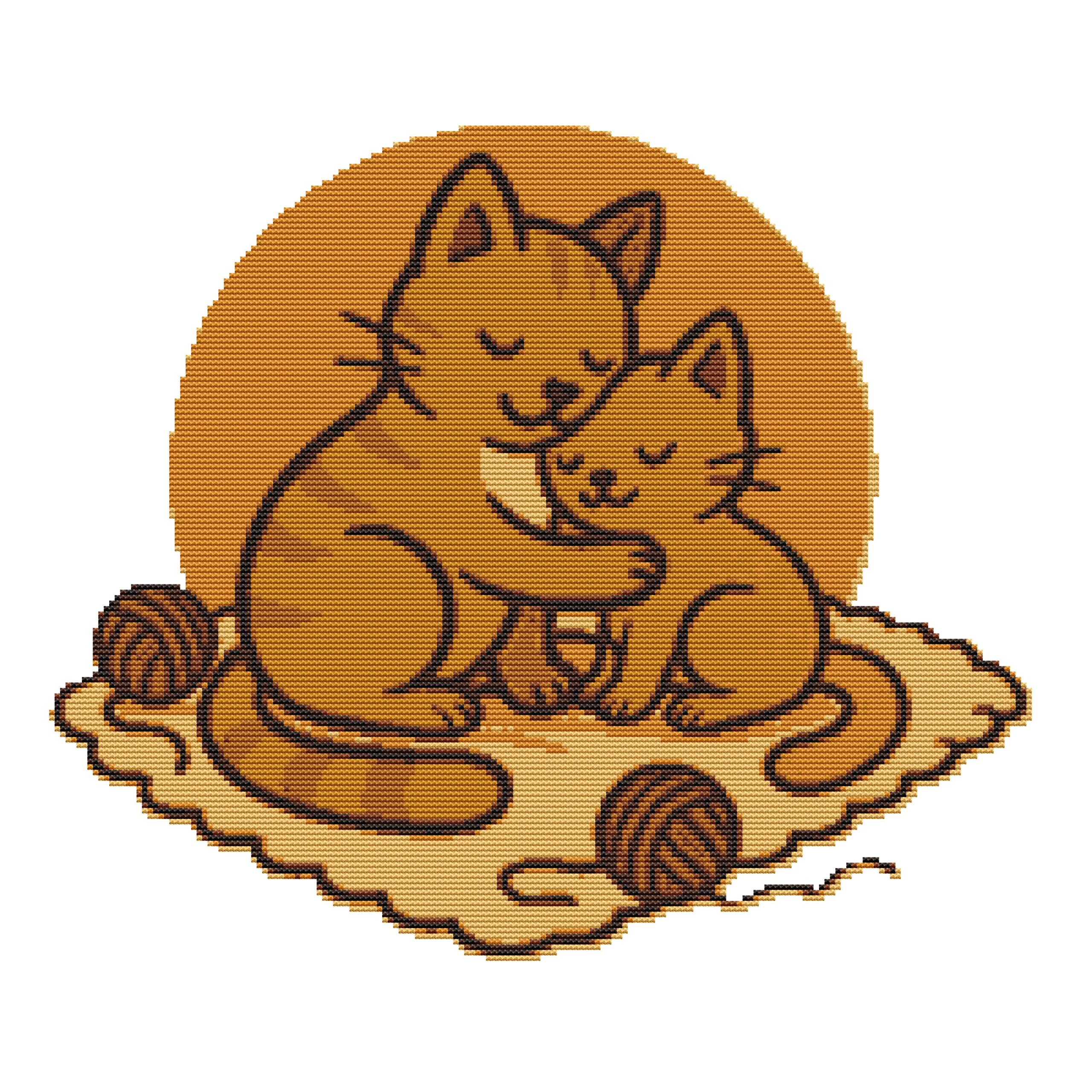 Cat and kitten - Cross Stitch Pattern