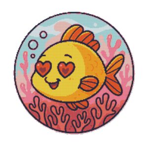 Fish in love - Cross stitch pattern