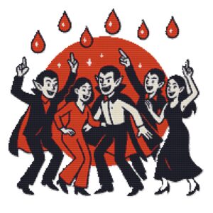 Halloween party - Cross stitch pattern