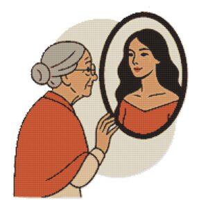Misses his daughter - Cross stitch pattern