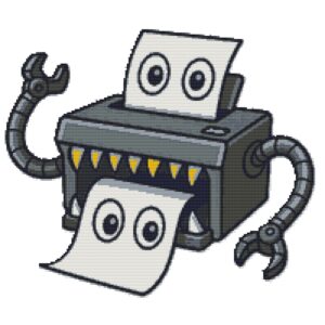 Printer with teeth - Printer with teeth