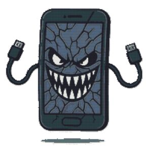 Smartphone monster - Cross stitch pattern