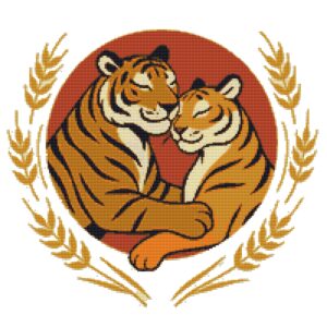 Tiger and tigress - Cross stitch pattern