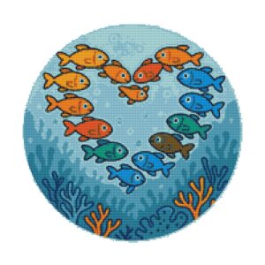 Valentine's Day Fish - Cross stitch pattern