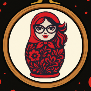 Beautiful matryoshka doll with a pattern - Cross stitch pattern PDF