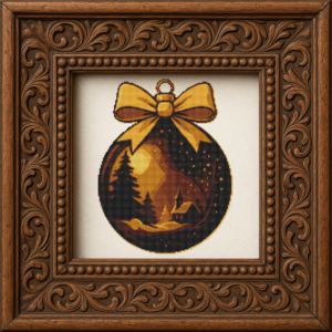 Christmas forest at night - Cross stitch pattern PDF
