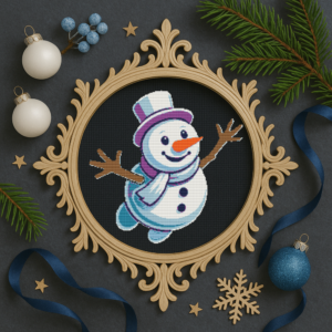 Happy Snowman for Christmas - Cross stitch pattern PDF