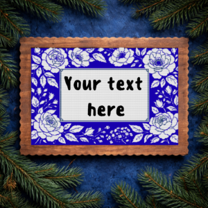 Postcard with white flowers - Cross stitch pattern PDF