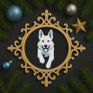 White Shepherd - Cross stitch pattern PDF
