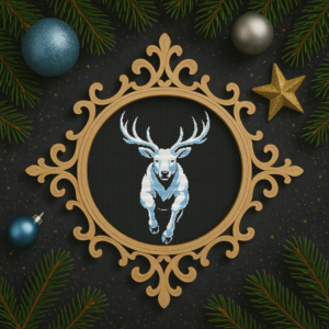 White deer - Cross stitch pattern PDF