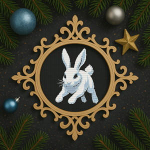White hare - Cross stitch pattern PDF