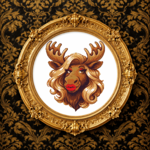 Fashionable moose - Cross stitch pattern PDF