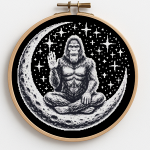 Monkey on the Moon - Cross stitch pattern PDF