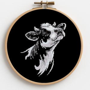 The cow is stylish and proud - Cross stitch pattern PDF