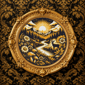 Yellow-black sunset - Cross stitch pattern PDF